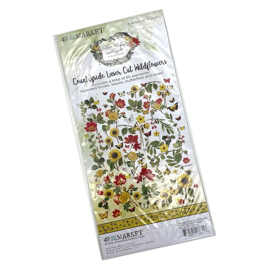 49 And Market Vintage Artistry Countryside Laser Cut Out Wildflowers